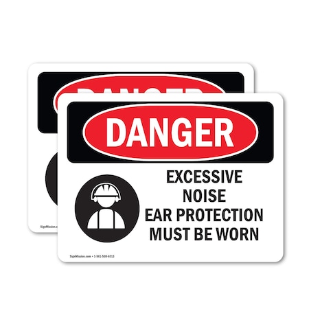 Signmission 10 in Height, 14 in Width, Vinyl Decal, Rectangle OS-2PACK-DS-D-1014-L-1206